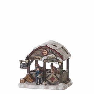 Horse Stable, Battery Operated, 3V Adapter 1013893 Ready - h11.5cm Horse Stable, Battery Operated, 3V Adapter 1013893 Ready - h11.5cm